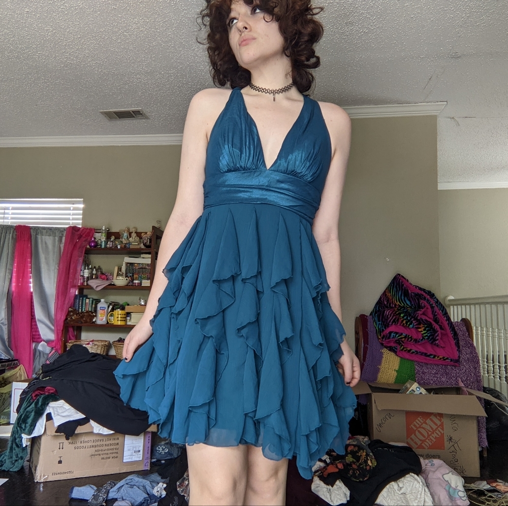 Emerald Blue Dress by Ynes